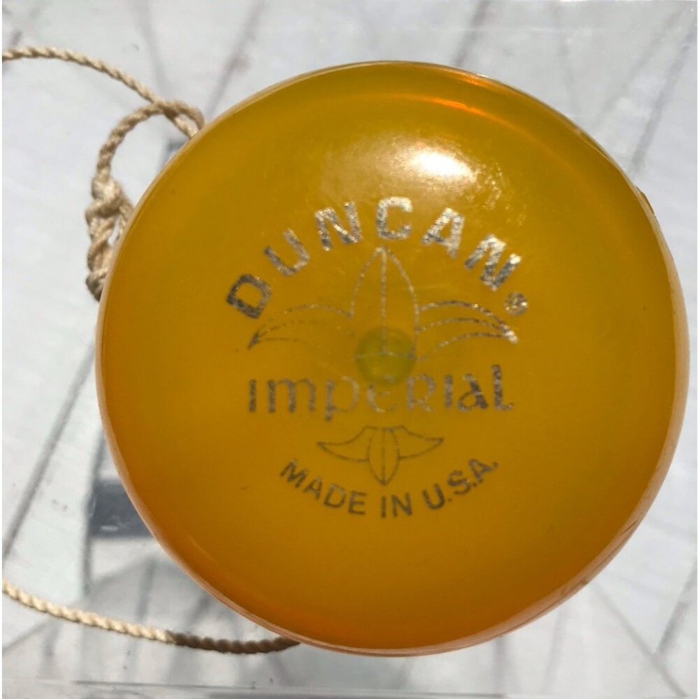 Vtg 70ss Acrylic Classic Duncan Imperial Yo-Yo Transparent Yellow Retro Toys USA